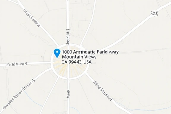 Map showing the location of Tech Solutions Inc. office in Mountain View, CA