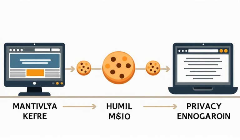Illustration of browser cookies and data flow