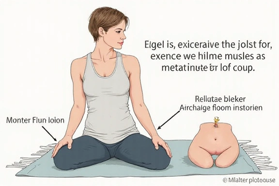 A person performing Kegel exercises correctly, focusing on pelvic floor muscles