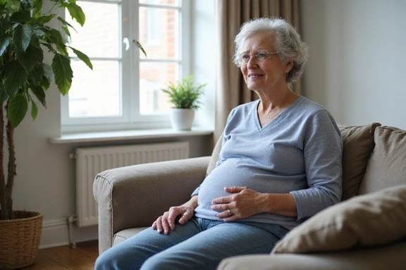 An older adult discreetly performing Kegel exercises to manage incontinence
