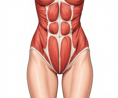 Visual representation of core muscles and pelvic floor connection